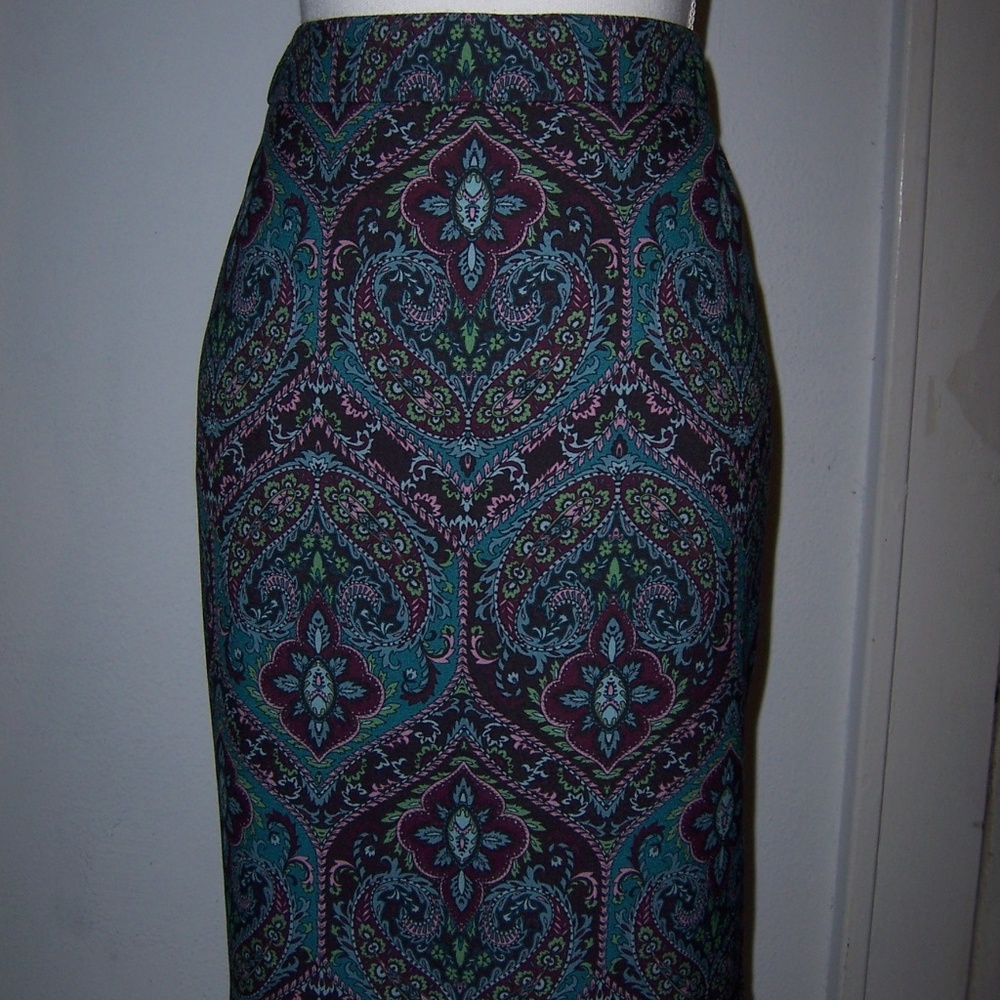 Womens Talbots Sz 12 Paisley Skirt Lined